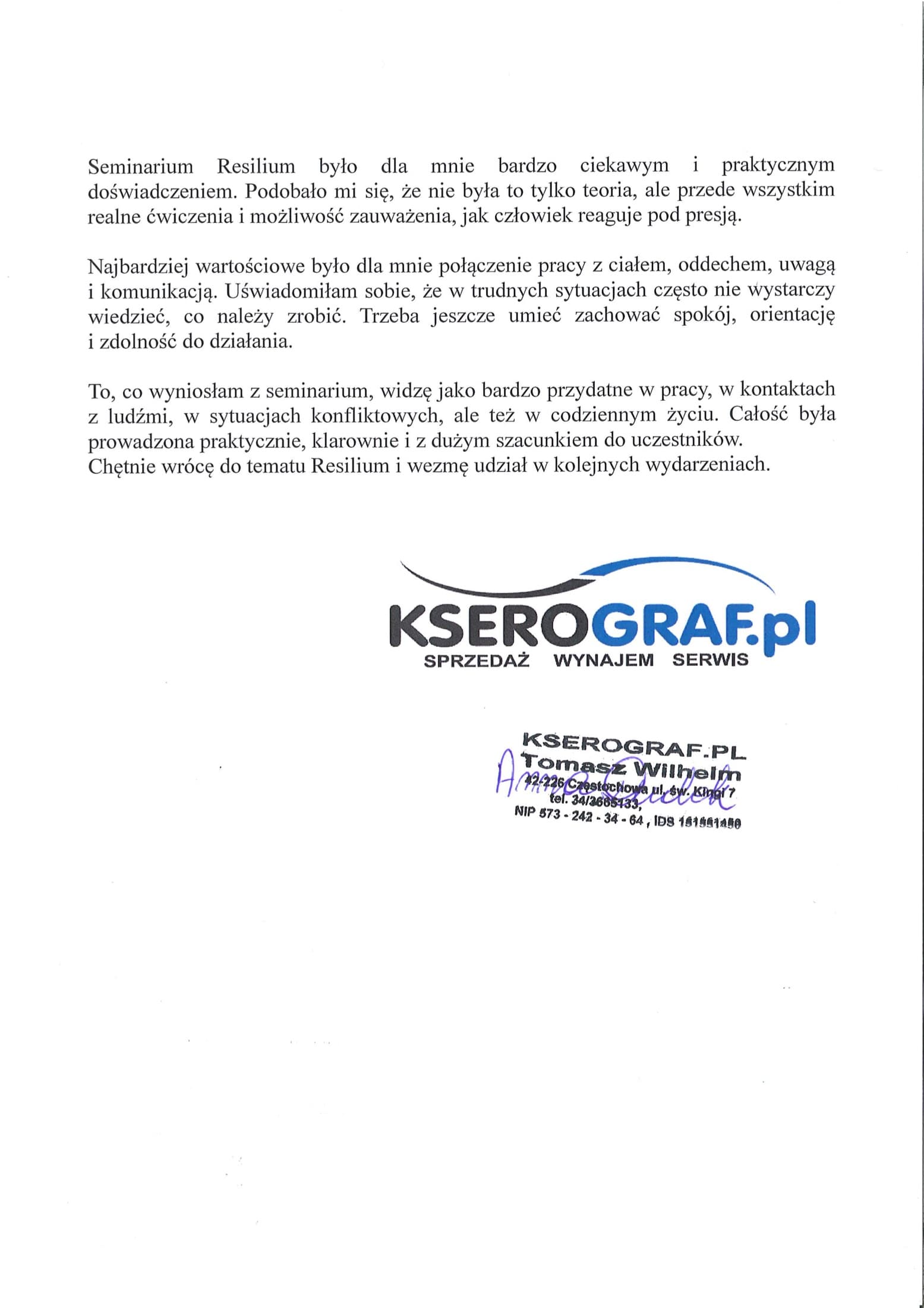Oryginał dokumentu referencyjnego: Kserograf.pl